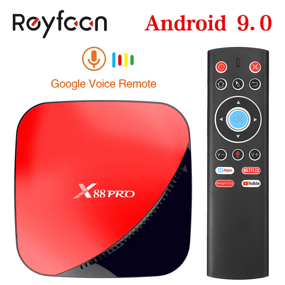 

X88 PRO Smart TV Box 4G 64G Android 9.0 Rockchip RK3318 Qcta Core 5G Wifi 4K 1080p USB3.0 Google Play Store Netflix Youtube Med
