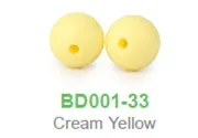 Cream Yellow Chenkai 100 шт 9 мм силиконовые бусины для зубов DIY детская погремушка-прорезатель для зубов подвеска пустышка сенсорные ювелирные изделия игрушка для изготовления бусин - Цвет: Cream Yellow
