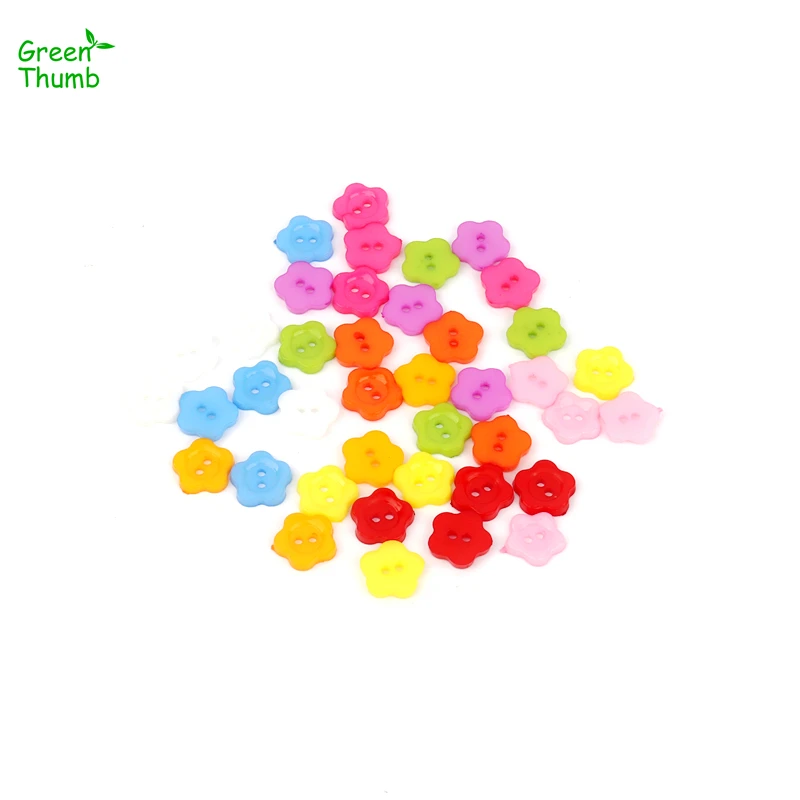 

1000pcs 2-Holes 13mm Colorful Flower Button High Quality Baby Cute Cartoon Button Shoes, Hat, Hair Accessories DIY Resin Button