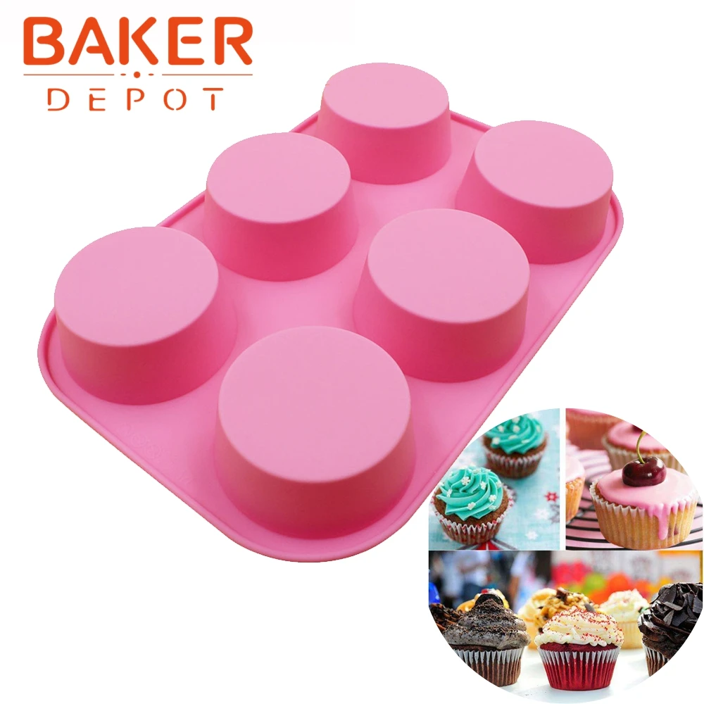 BAKER DEPOT круглая силиконовая форма для тортов Маффин оборудование для выпечки Торты, хлеб, яйцо, форма, пудинг, желе, формы, сделай сам, день рождения, свадьба