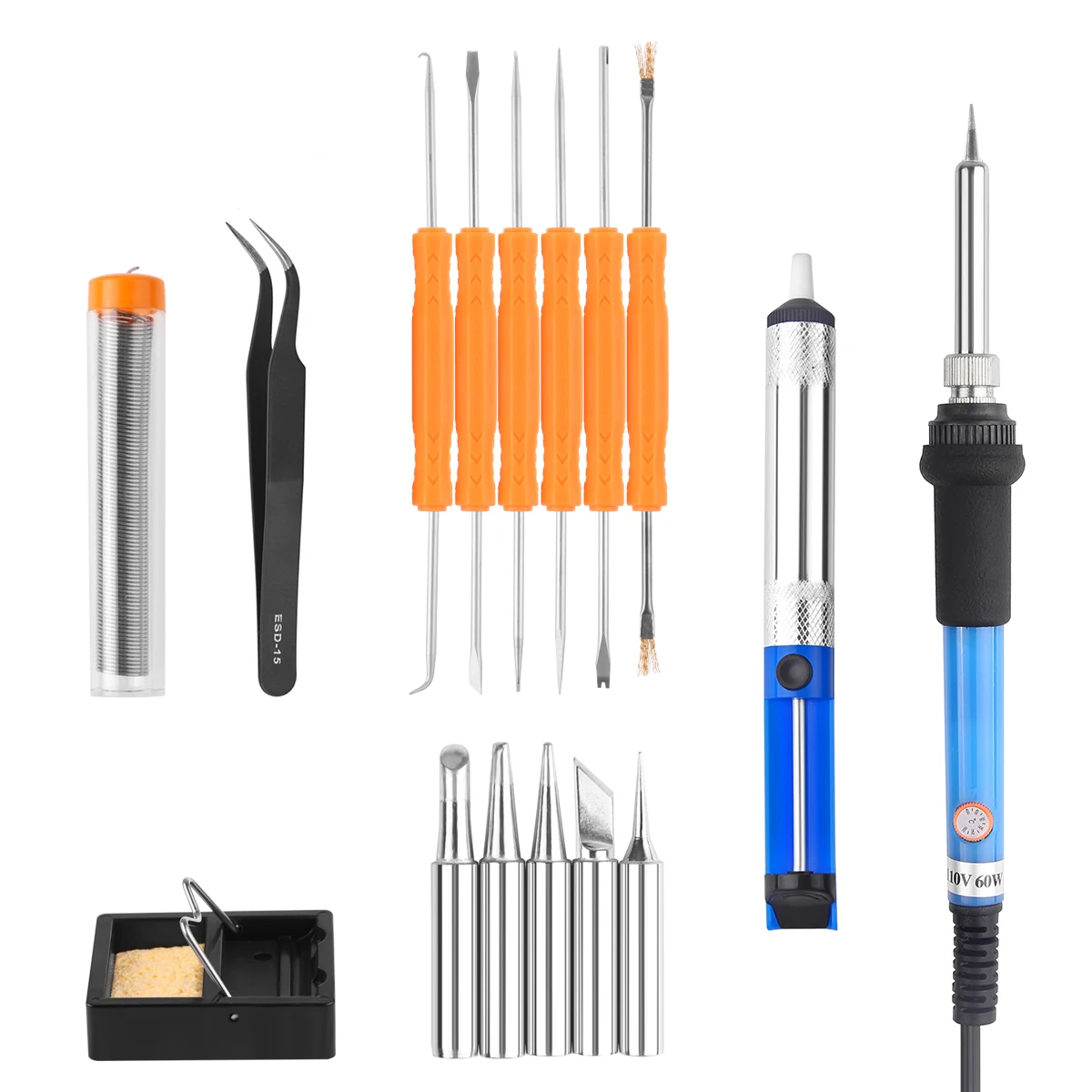 

EU/US Plug AC 220V 110V 60W Electrical Soldering Iron Adjustable Temperature Soldering Gun Welding Rework Repair Tool