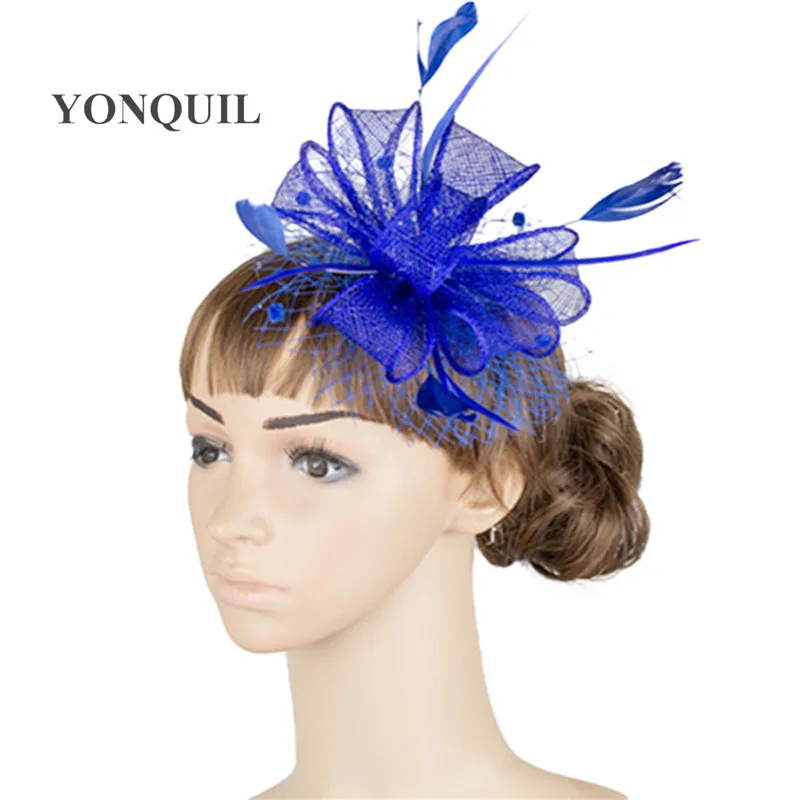 ladies wedding hats blue