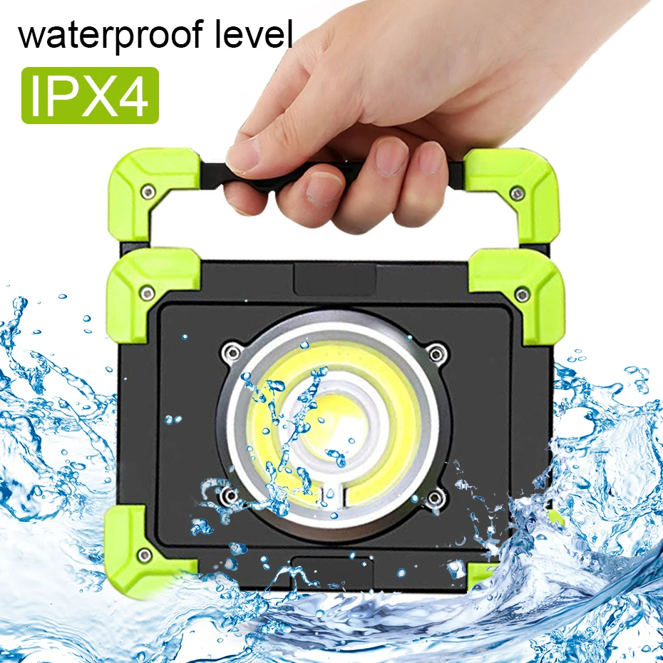 

6000mAh Rechargeable Emergency Power Bank COB Spotlight S0S Mode Portable Functional IPX4 Waterproof Camping Night Fishing Light