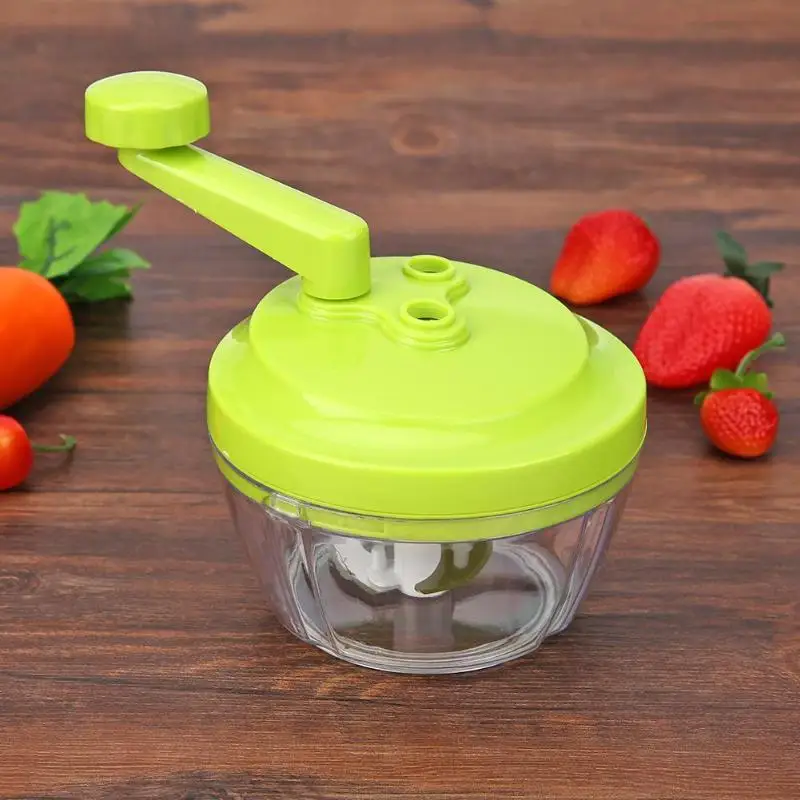 Household Vegetable Chopper Cutter Hand Press Food Processor Chopper Grinder Shredder Manual Meat Crushing Blender Machine