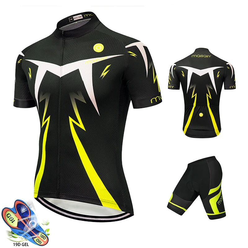 

2019 Summer Cycling Jersey Set Short Sleeve Triathlon Cycling Sets Road MTB Breathable Bicycle Clothes Maillot Ciclismo Hombre