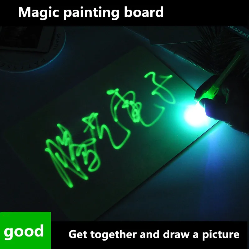 Puzzle Drawing Toys Sketchpad Children Board Graffiti Non Magnetic Fluorescent Magical Gift for Baby A099 | Игрушки и хобби