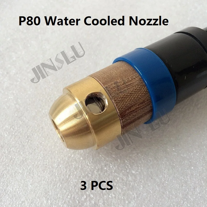 

3PCS P-80 P80 Water Cooled Cooling Adpater Kit CNC Auto Cutting Machine Plasma Torch Straight Pilot Arc Plasma Torch Consumables