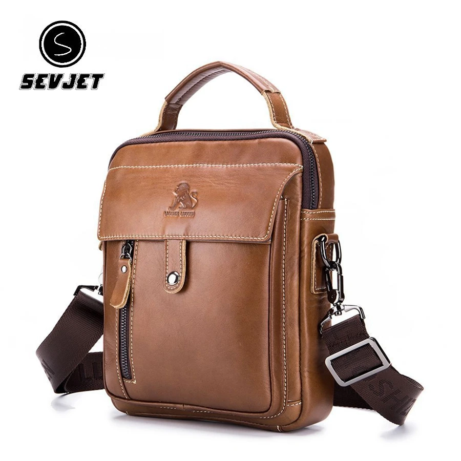 

Genuine Leather Men Messenger Bags Brand Men Handbag Vintage Laptop Men Shoulder Bag Business Crossbody Bags Bolso Mujer CJ619