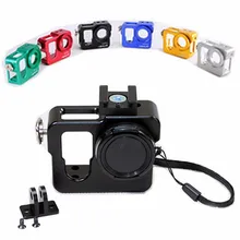 6 Colors Aluminium Protective Housing Case Shell UV Filter Lens Wrist Strap For GoPro 4 Camcorder