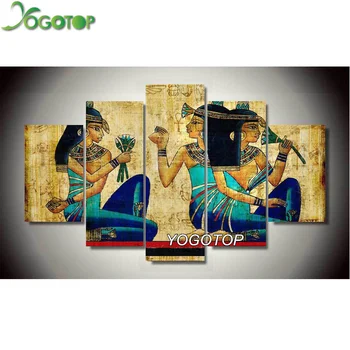 

YOGOTOP Diy Diamond Embroidery 5D Diamond Painting Cross Stitch Kits Full Mosaic Crafts Home Decor papyrus art 5pcs/set ML045