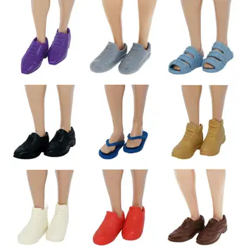 

1 Pair High Quality Men's Doll Shoes for Barbie Doll Friend Ken Wear Casual Daily Flat Sandal Sport Boots Doll Accessories Toy