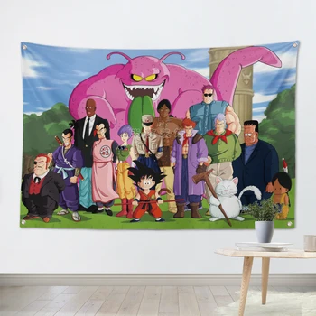 

Dragon Ball Anime Movies Poster Scrolls Flag Bar Cafes Hotel Theme Home Decoration Banners Hanging Art Waterproof Cloth Decor