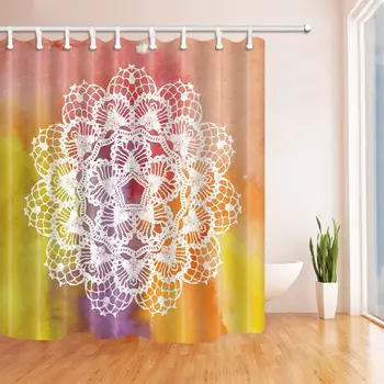 

Colorful Waterproof Shower Curtain Polyester Fabric Bath Curtain Octopus Washable Home Bath Decor Curtains With 12 Hooks