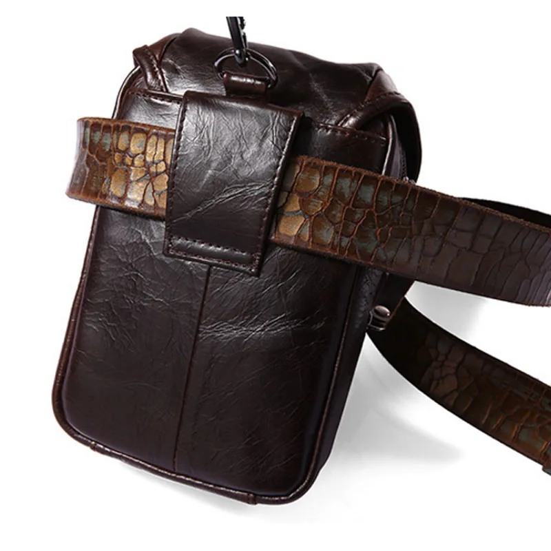 Пояса из натуральной кожи Для мужчин сумка-мессенджер одного плеча небольшой крючок для сумки мобильный телефон случае кошелек Пояса