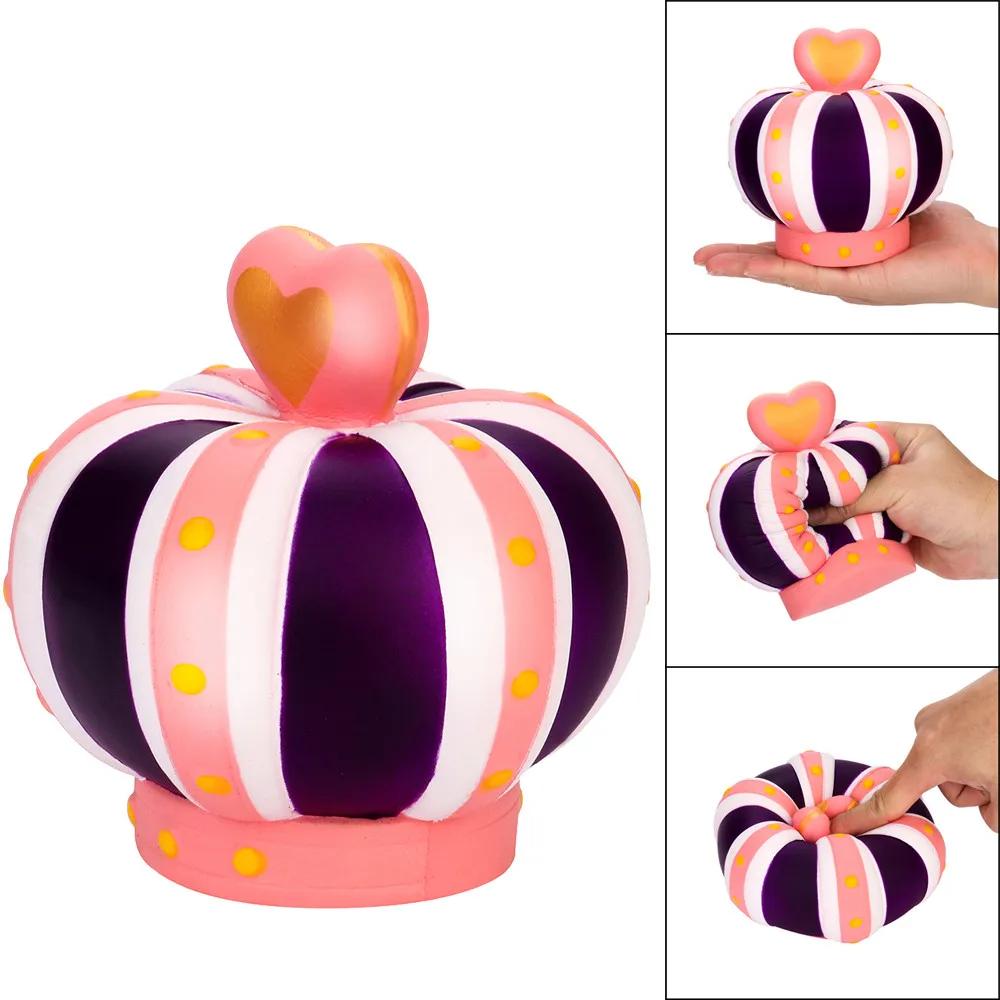 2018 Новое поступление Jumbo Squishy 14 см Супер большая корона супер замедлить рост Squeeze