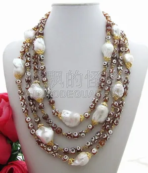 

N130508 Stunning! Bead-Nucleated Pearl Necklace