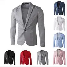 2016 neue ankunft Männer Anzug Blazer Männer Einfarbig Modische Casual Blazer Masculino One Button Blazer Anzüge jacke