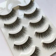 5 пар ручной работы натуральные накладные ресницы 3D ресницы удлинение мягкие поддельные ресницы норка крест накладные ресницы-06