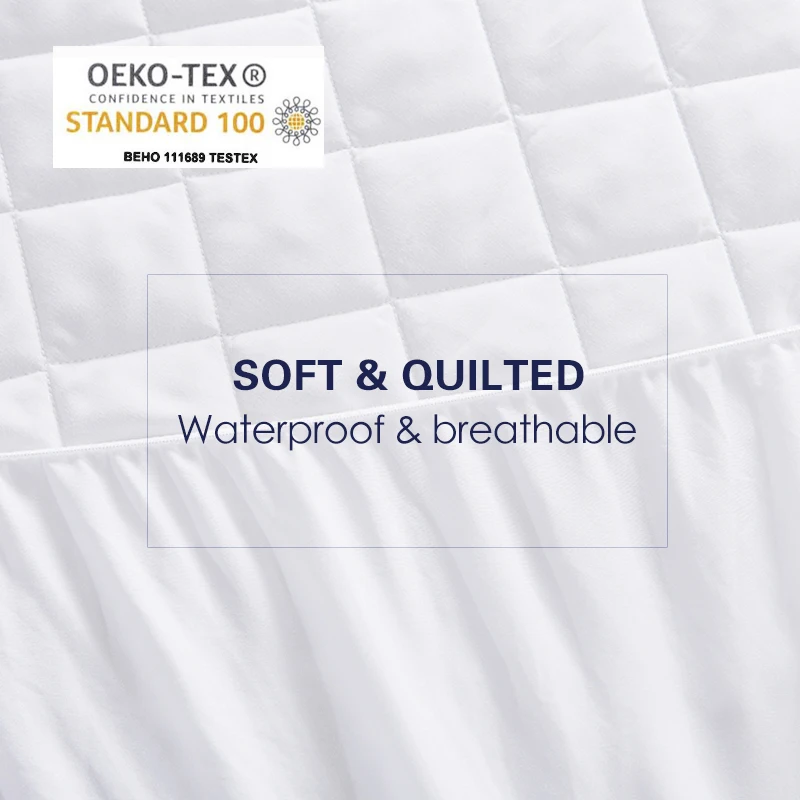 Наматрасник водонепроницаемый Qulite покрывало для кровати 160x200 матрас протектор дышащий анти-клещи для одной двойной кровати queen