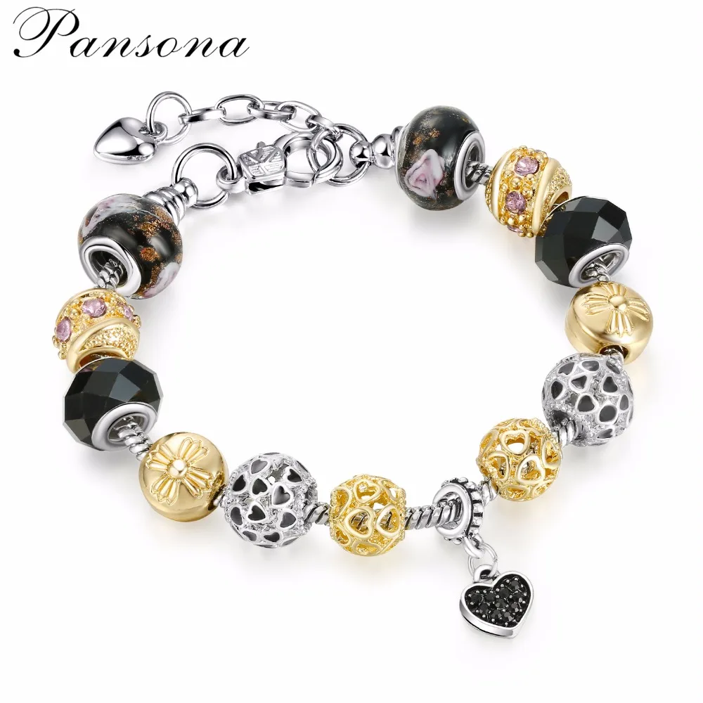 Buy Lobster Clasp Gold Charm Bracelets Silver Plating