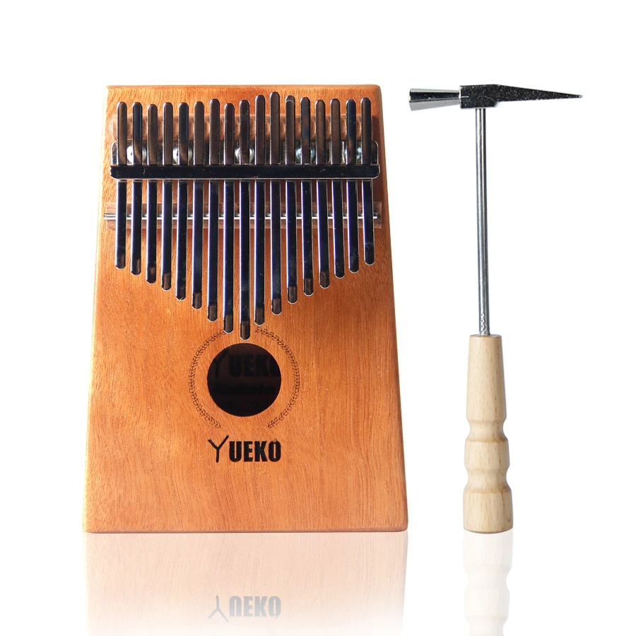 

BATESMUSIC YK11 Mahogany Tone Wood Kalimba Professional 17 Keys Acoustic Finger Thumb Piano Music Gift Ocean Blue Natural