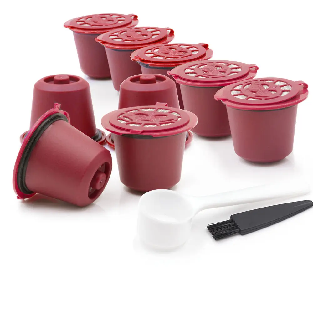 6pcs/pack Refillable Reusable Nespresso Coffee Capsule Filter Pod For