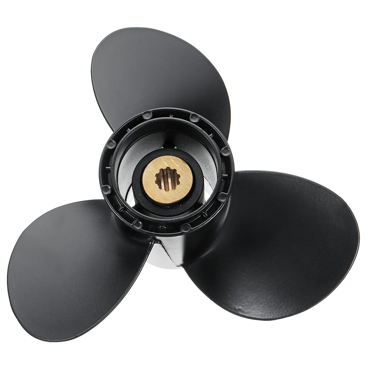 

58100-93743-019 for Suzuki 9.9-15HP 9 1/4 x 11 Boat Outboard Propeller Aluminium Alloy Black 3 Blades 10 Spline Tooth Aluminum