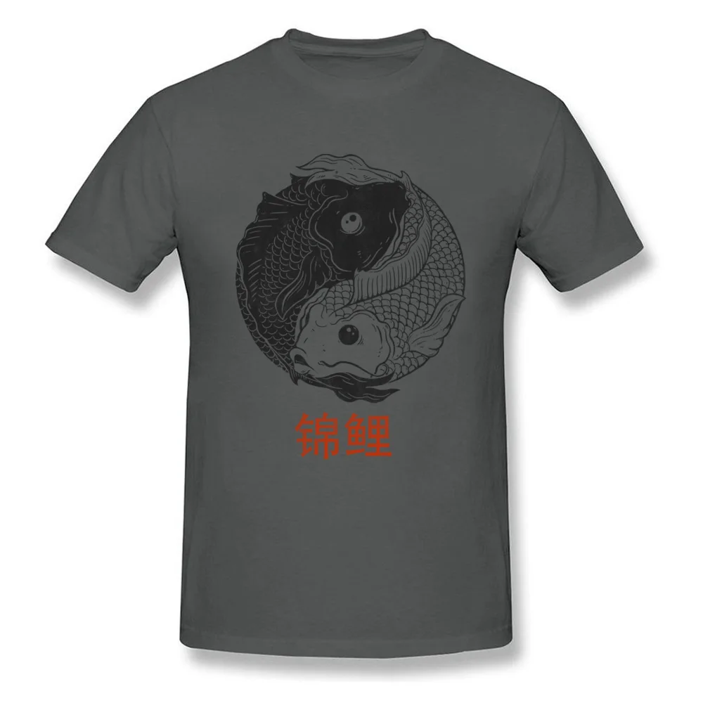 KOI FISH T-shirts for Men Geek Summer Fall Tops & Tees Short Sleeve New Coming Casual Sweatshirts Crew Neck 100% Cotton Fabric KOI FISH carbon