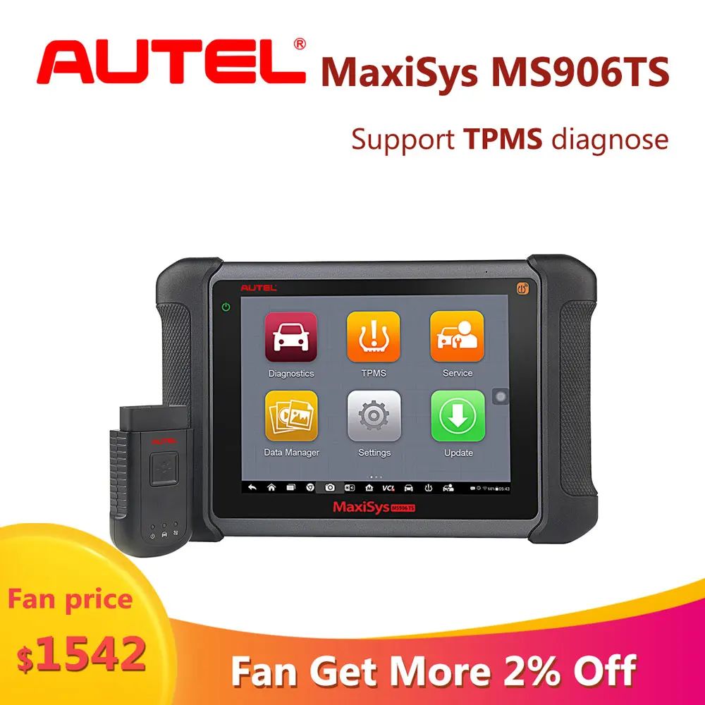 Autel maxisys MS906TS беспроводной TPMS автомобильный диагностический инструмент