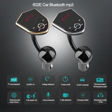 Wireless Bluetooth 602E Car Kit Handsfree FM Transmitter AUX Audio Music MP3 Player Dual USB Charger Support TF Card/U Disk 5 new handsfree wireless bluetooth car kit fm transmitter radio support u disk mp3 player phone app control car charger aux out