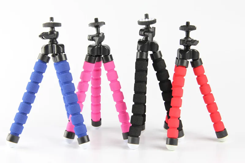 

New Red Black Blue Flexible Mini Tripod Portable Octopus Stand Mount Bracket Holder Monopod For Mobile Phones Camera Camcorder