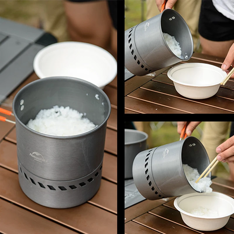 Naturehike nuevo camping al aire libre ultraligero Utensilios de cocina Utensilios senderismo picnic mochilero Vajilla pot pan 1-2persons Sartenes Boles y cuencos