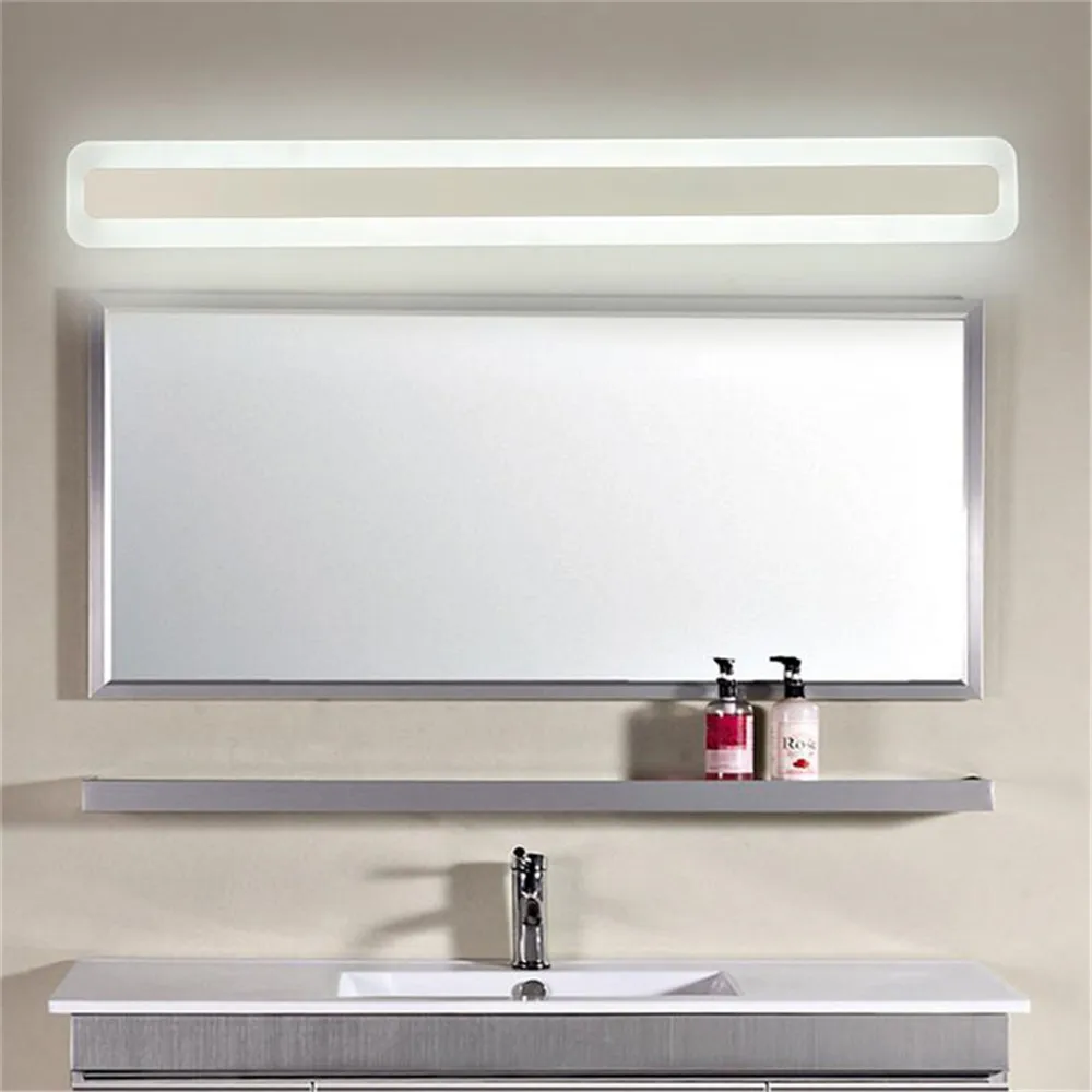 Современный L40/L50/L60/L70cm светодиодный косметическое Ванная комната фронтальная зеркальная лампа акриловые