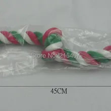 Домашних животных, товары для животных, собак Собака Щенок Хлопок жевательный Узел игрушка прочный плетеные веревки кость 45 см смешной инструмент A5