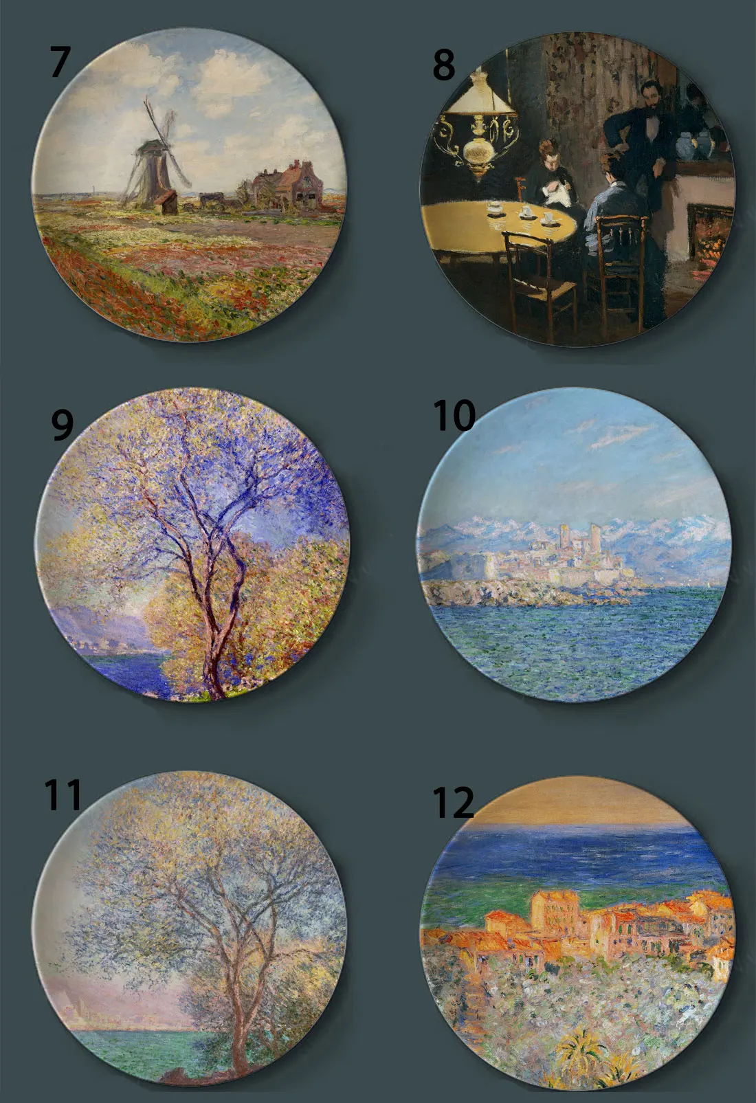 Monet керамические настенные тарелки декоративные для дома гостиничная гостиная