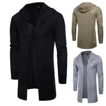 Толстый модный брендовый свитер для мужчин, кардиган, облегающие вязаные Джемперы, теплая Осенняя повседневная одежда в Корейском стиле для мужчин