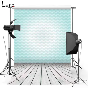 

MEHOFOTO Wood Floor Vinyl Photography Background For Wedding Blue Chevron New Fabric Flannel Background For Photo Studio 824