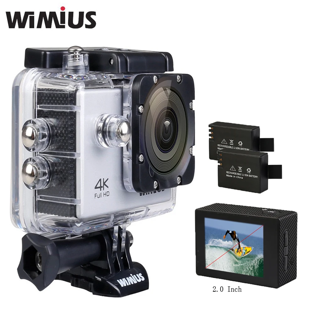 Wimius 4K HD Action Camera Wifi 2.0 LCD 1080P 60fps Adventure Mini