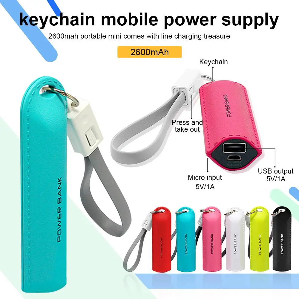 Портативный внешний USB банк питания коробка 2600mAh 18650 батарея DIY для мобильного