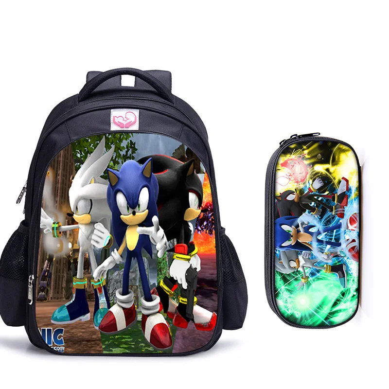 16 дюймов Mario Sonic Boom Hedgehogs детские школьные сумки ортопедический рюкзак детский школьный рюкзак для мальчиков Mochila Infantil сумки с рисунком