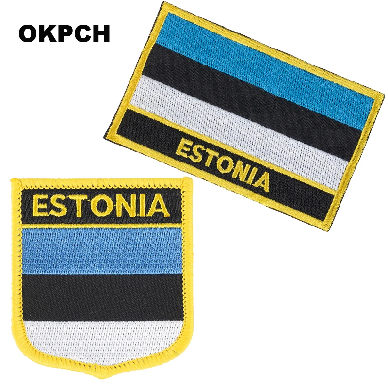 

Estonia Flag patches embroidered flag patches national flag patches Patches for Clothes DIY Decoration PT0013-2