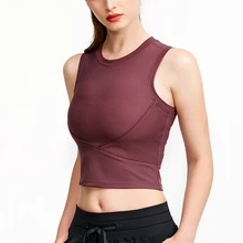 Женская стильная компрессионная мягкая эластичная Профессиональная теннисная майка для занятий йогой