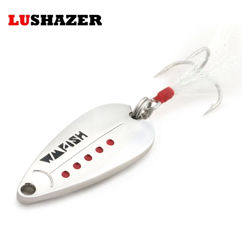 

Free shipping fishing lures spoon 5g-20g silver gold metal lure hard bait fly fishing wobbler spinner bait China fishing tackle