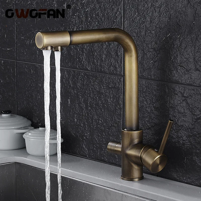 

Filter Kitchen Faucets Deck Mounted Mixer Tap 360 Rotation with Water Purification Features Mixer Tap Crane For Kitchen N22-069