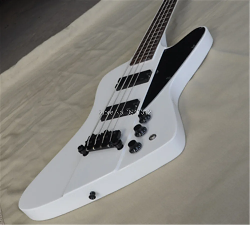 New arrival Thunder bird four strings electric bass white body,Thunder bird bass