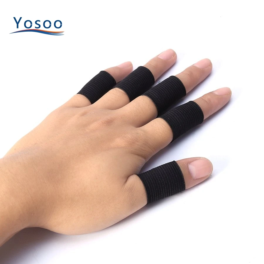 

Cheap Sale 10Pcs Finger Protector Sleeve Support Basketball Sports Aid Arthritis Band Wraps Finger Sleeves