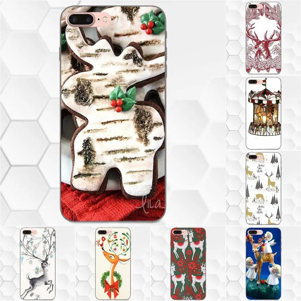 Soft TPU Mobile Pouch Christmas Reindeer For Galaxy C5 C7 J1 J2 J3 J330 J5 J6 J7 J730 2017 Ace Core Duo Max Mini Plus Prime Pro | Мобильные