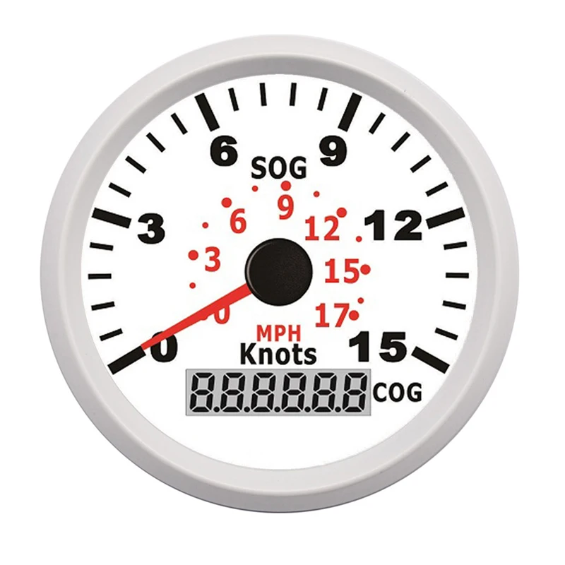 Car GPS Speedometer 15Knots 17MPH LCD Speed Gauge For Automobile
