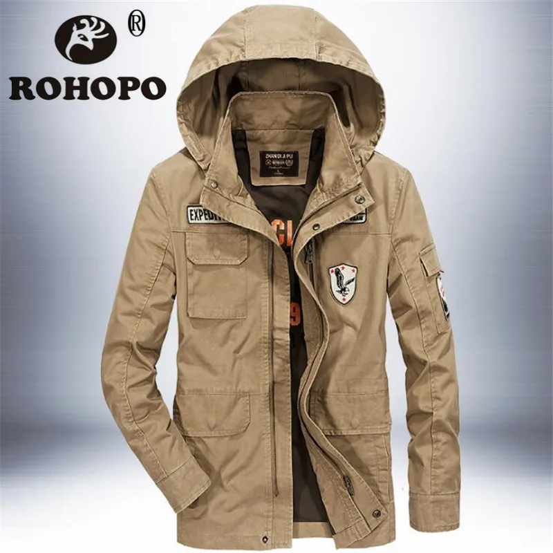 Military Outwear Jacket Thick Cotton Fabric Straight Casual Coat Autumn Spring Male Pockets Hooded Coat Jacket Pilot Russian Men Military Outwear Jacket Thick Cotton Fabric Straight Casual Coat Autumn Spring Male Pockets Hooded Coat Jacket Pilot Russian Men