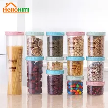 Прозрачные пластиковые герметичные банки, кухонные ящики для хранения зерна, контейнеры для хранения продуктов, консервационные банки для холодильника, кухонные банки